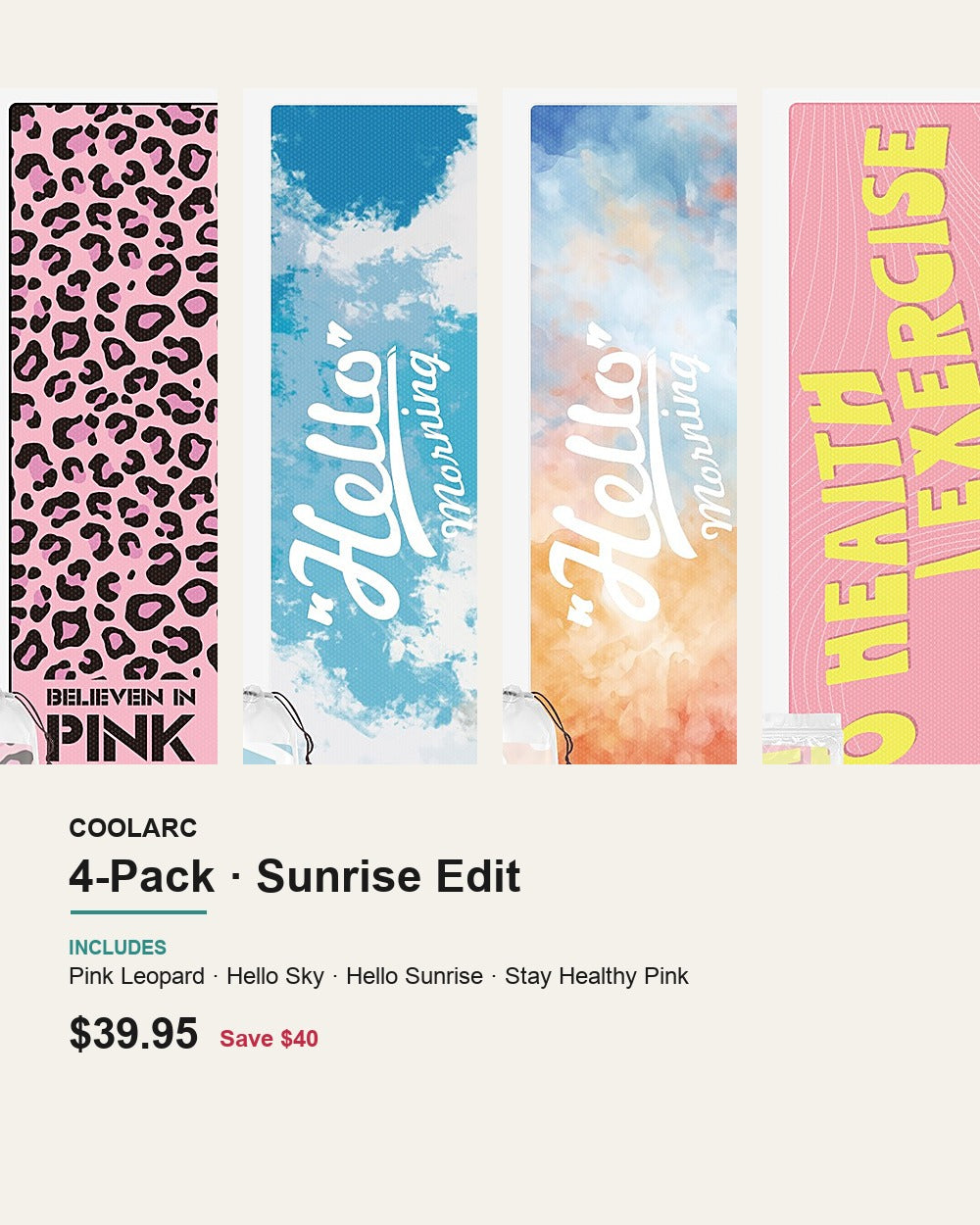 COOLARC Cooling Towel — 4-Pack · Sunrise Edit